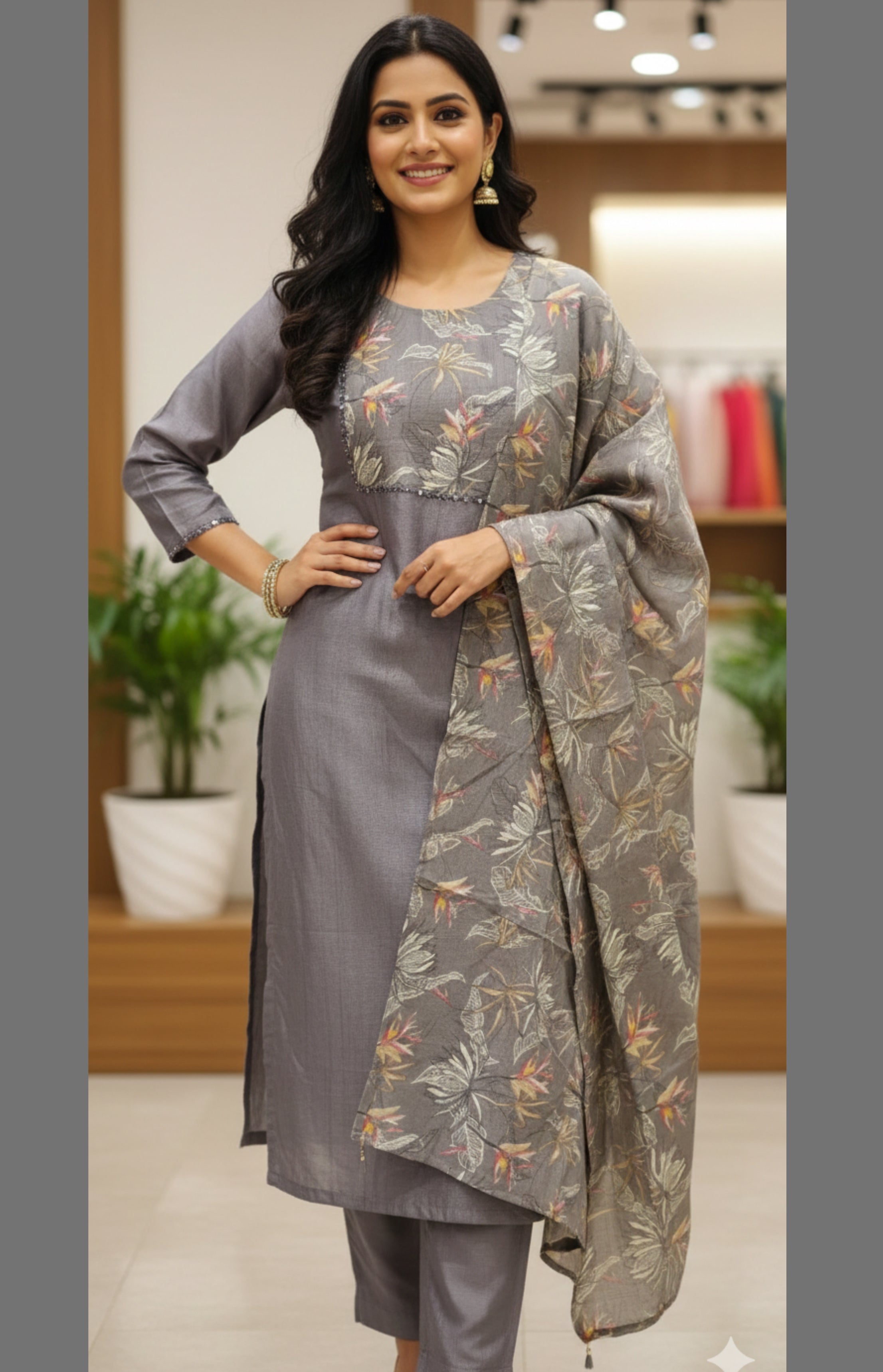 Vatikan Silk 3-Piece Set | Festive Luxury Ethnic Wear | Naanal