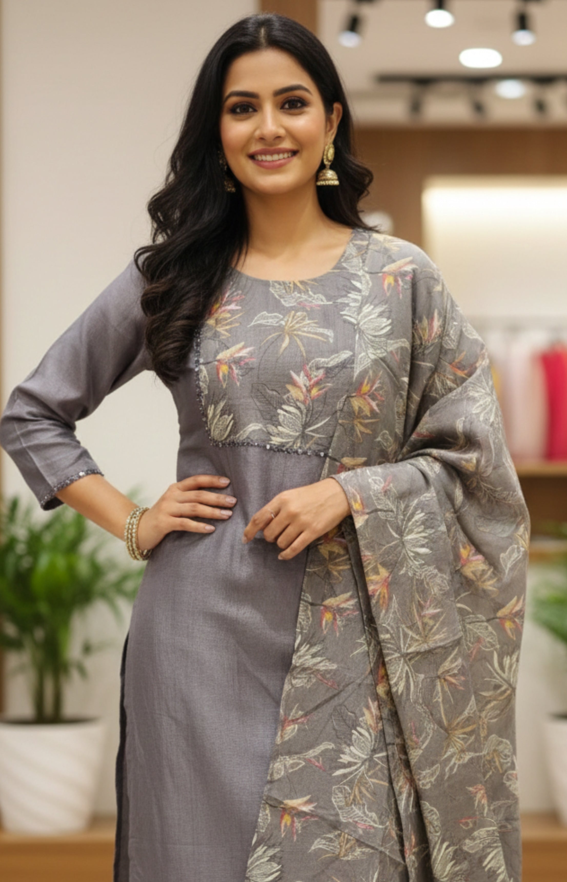 Vatikan Silk 3-Piece Set | Festive Luxury Ethnic Wear | Naanal
