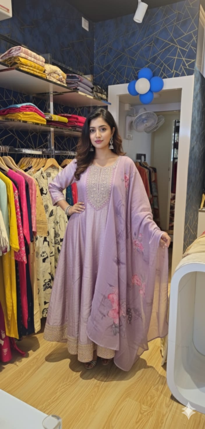 PARTY WEAR UMBRELLA KURTI W DUPATTA