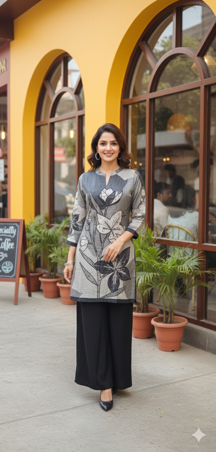 Muslin Silk Co-Ord Set | Lightweight Luxury Ethnic Wear | Naanal