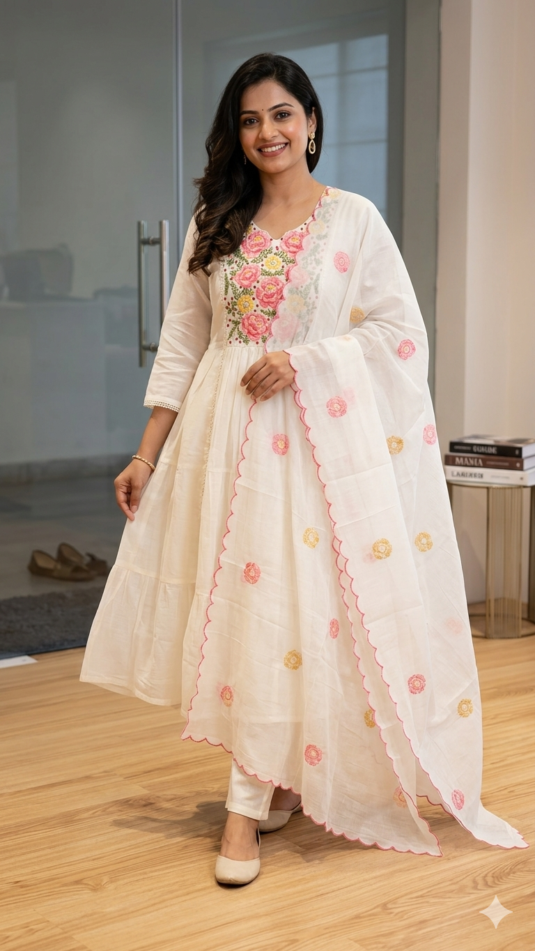 Handcrafted Mul Cotton Salwar Sets & Designer Ethnic Wear | Naanal