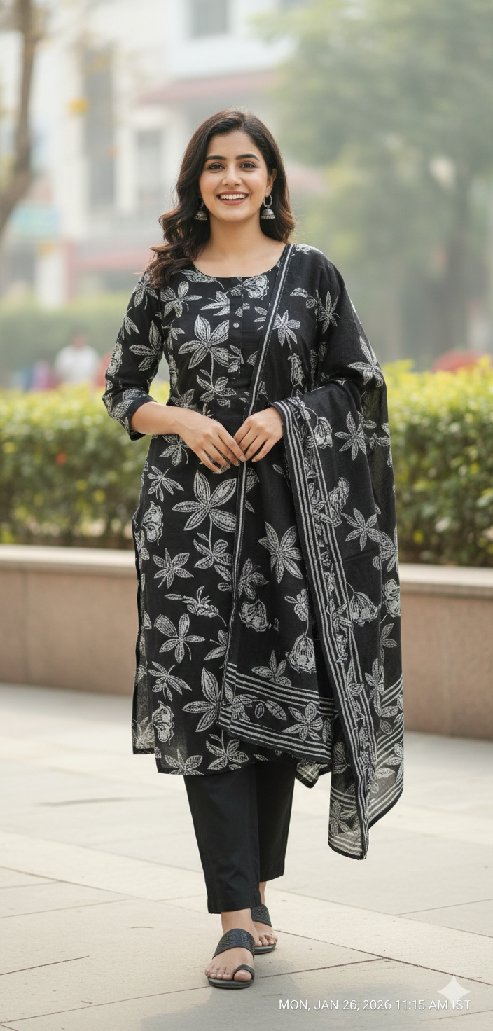 Vatikan Silk 3-Piece Set | Festive Luxury Ethnic Wear | Naanal