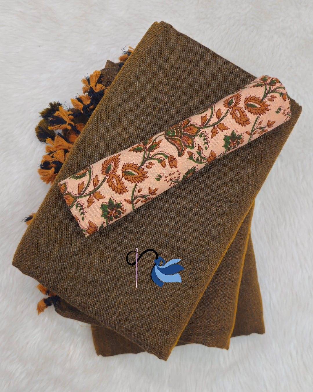 Plain Khadi Cotton Saree