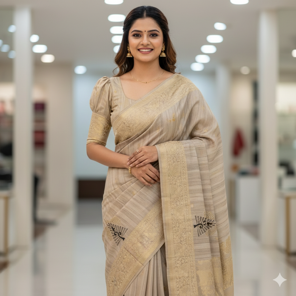 Exquisite Dhupion Silk Saree