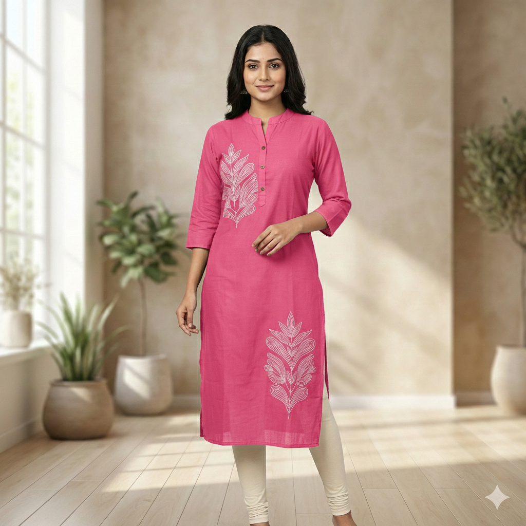 Cotton Embroidery kurti