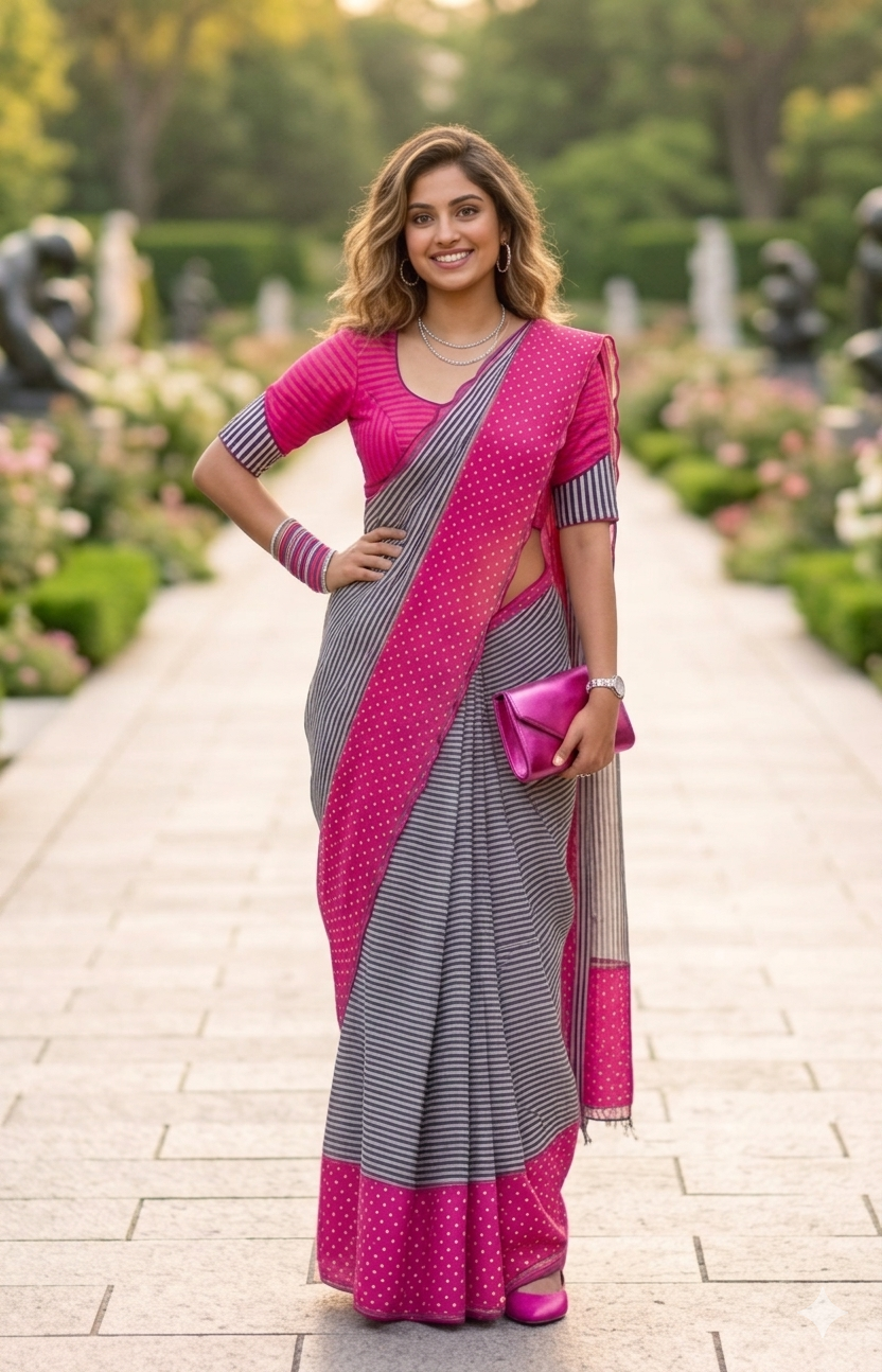 Linen Cotton Mirror Work Sarees | Exclusive Collection | NAANAL