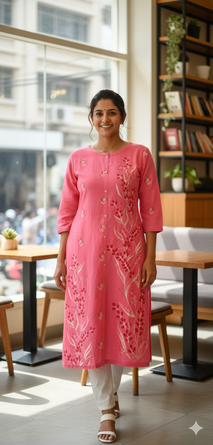 Silkcotton Aline kurti