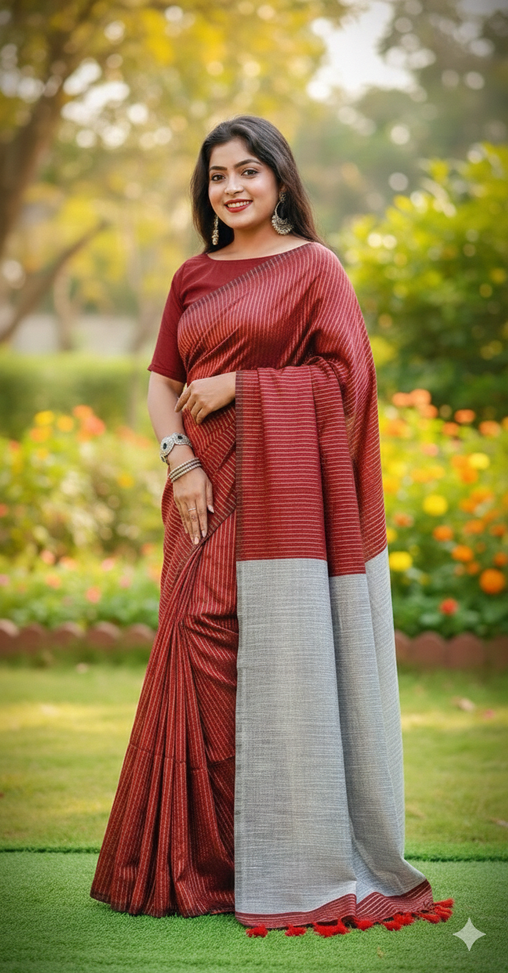 Khadi cotton saree