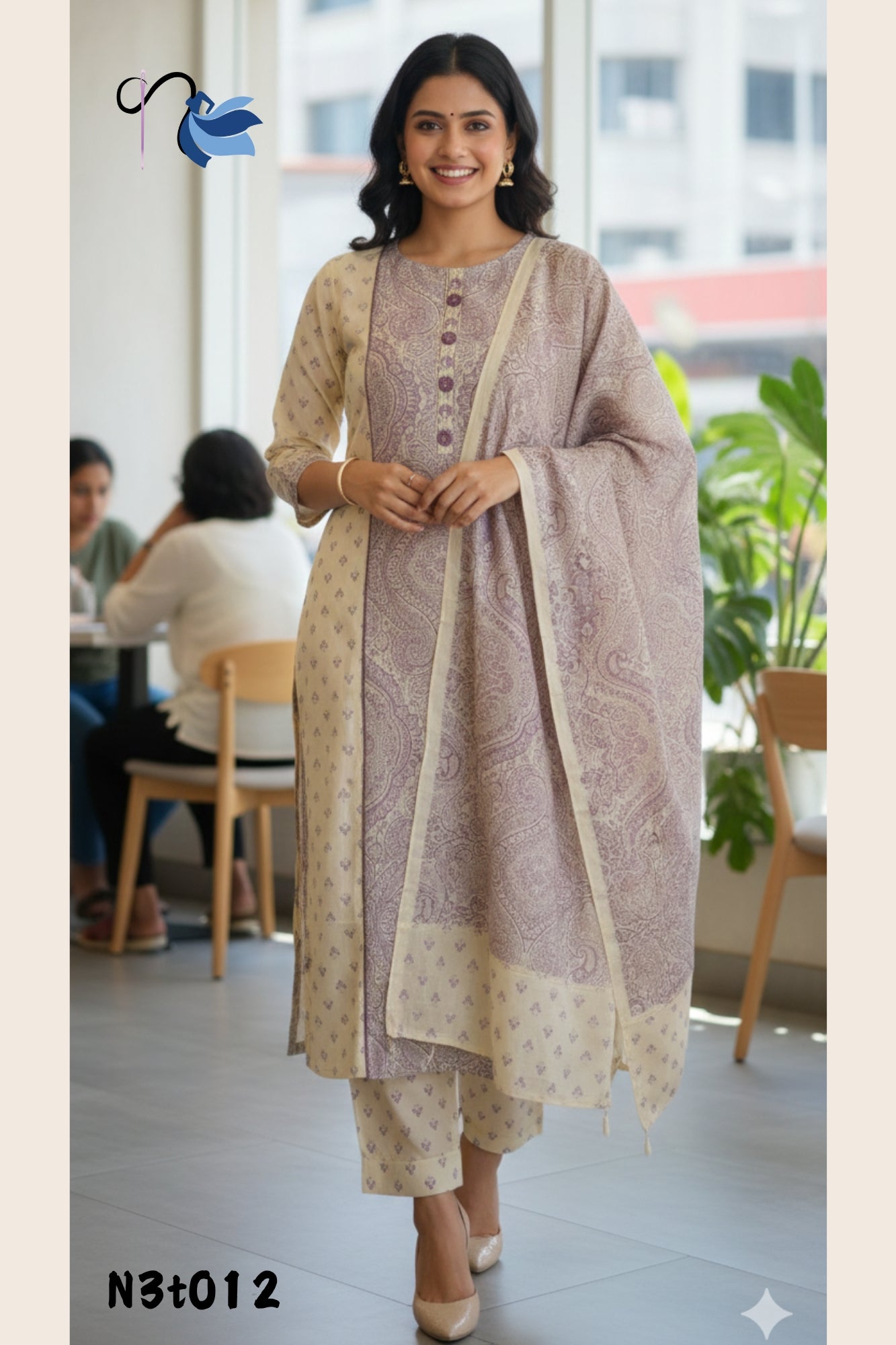 Cotton 3 pc salwar set