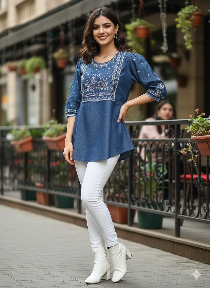 Denim tunics