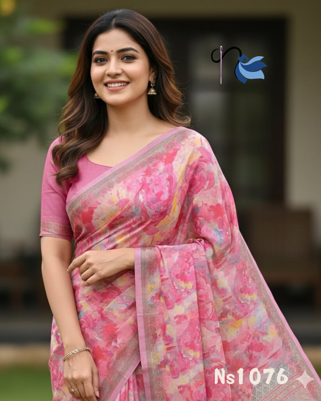 Marshmallow Crepe saree