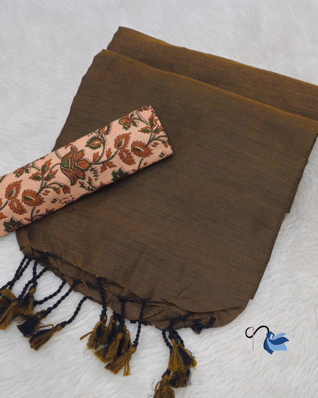 Plain Khadi Cotton Saree