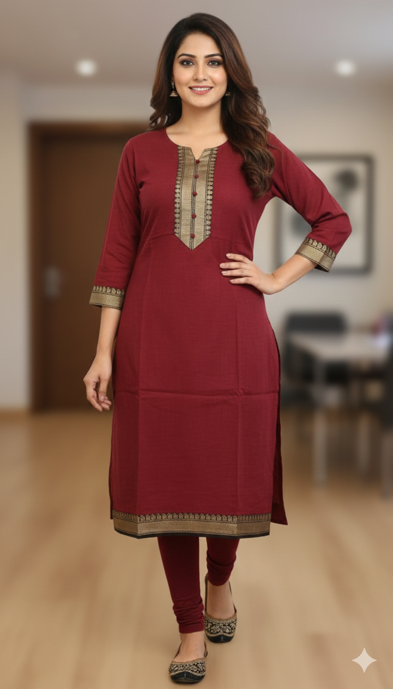 Authentic Chettinad Cotton Kurti | Handcrafted Ethnic Wear | Naanal