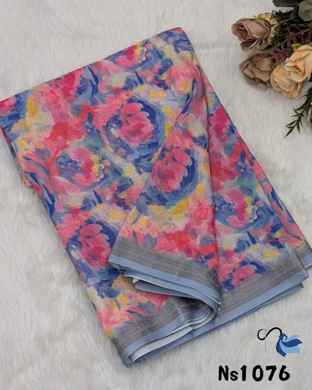 Marshmallow Crepe saree