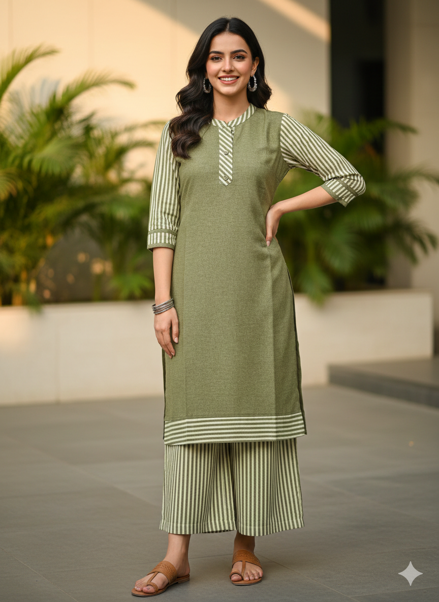 Cotton Co-Ord Set | Breathable Casual Ethnic Wear | Naanal