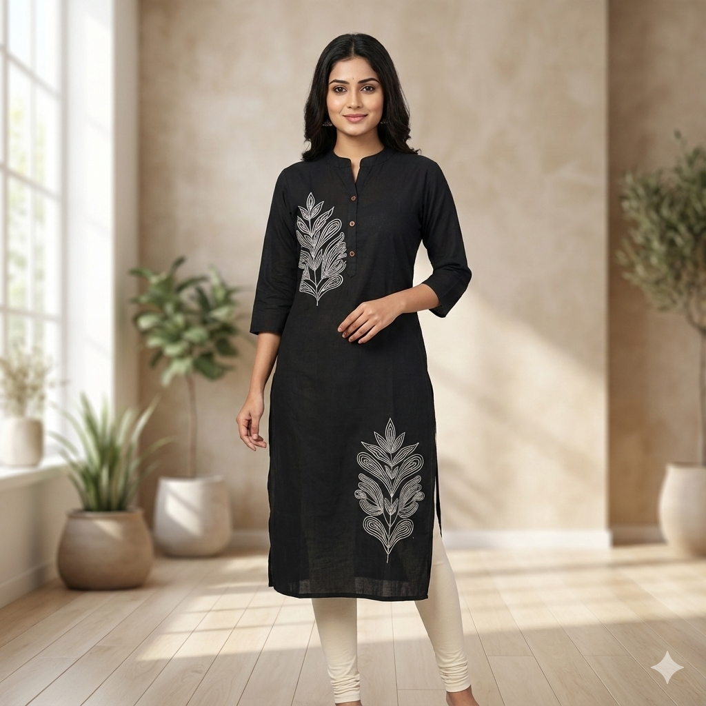 Cotton Embroidery kurti
