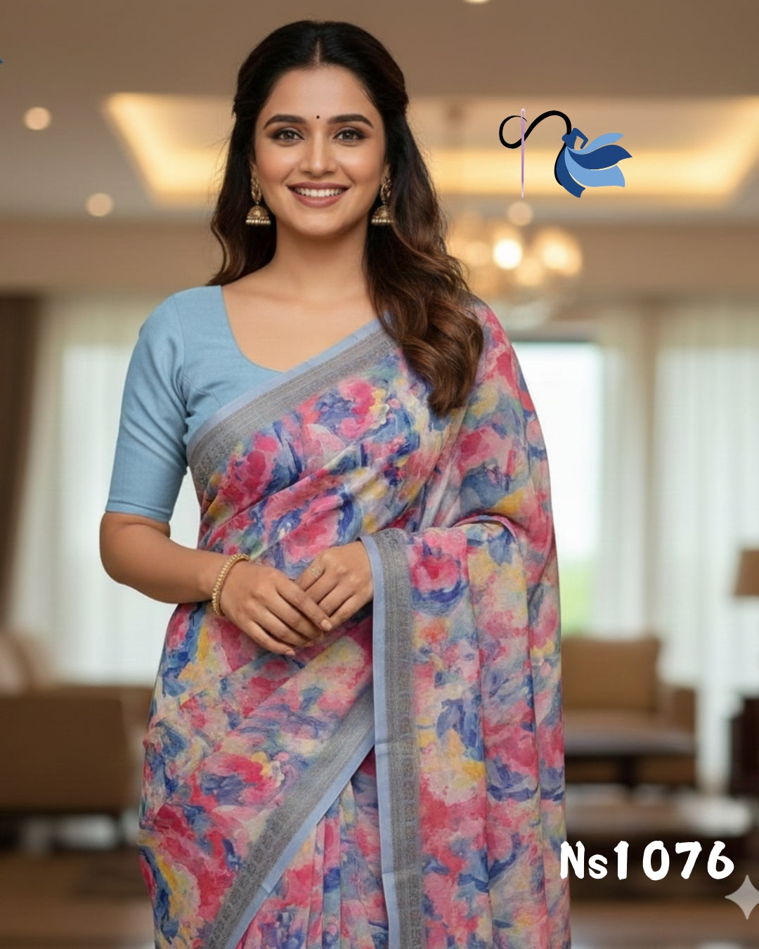 Marshmallow Crepe saree