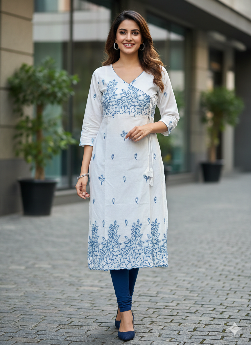 Cotton Embroidery kurti